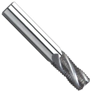 Cortador Vertical de Carburo, 4 Filos Desbaste, Paso Fino: 1/2" Diámetro x 1/2" Zanco x 1-1/4" Largo de Corte x 3"