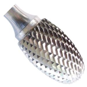 Lima Rotativa de Carburo Punta Ovalada mod. SE-51, 1/4" Diámetro x 1/8" Zanco x 3/8" Largo de Corte x 1-1/2"